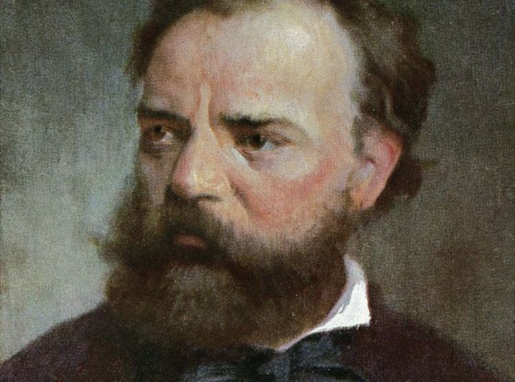 Antonin Dvořák in portrait, looking towards to his right.