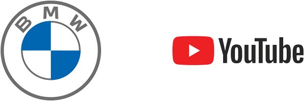 BMW and YouTube logos